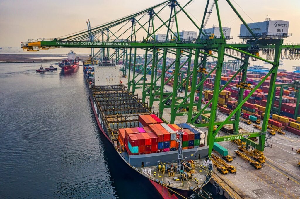 A Cargo Ship Docked on a Port